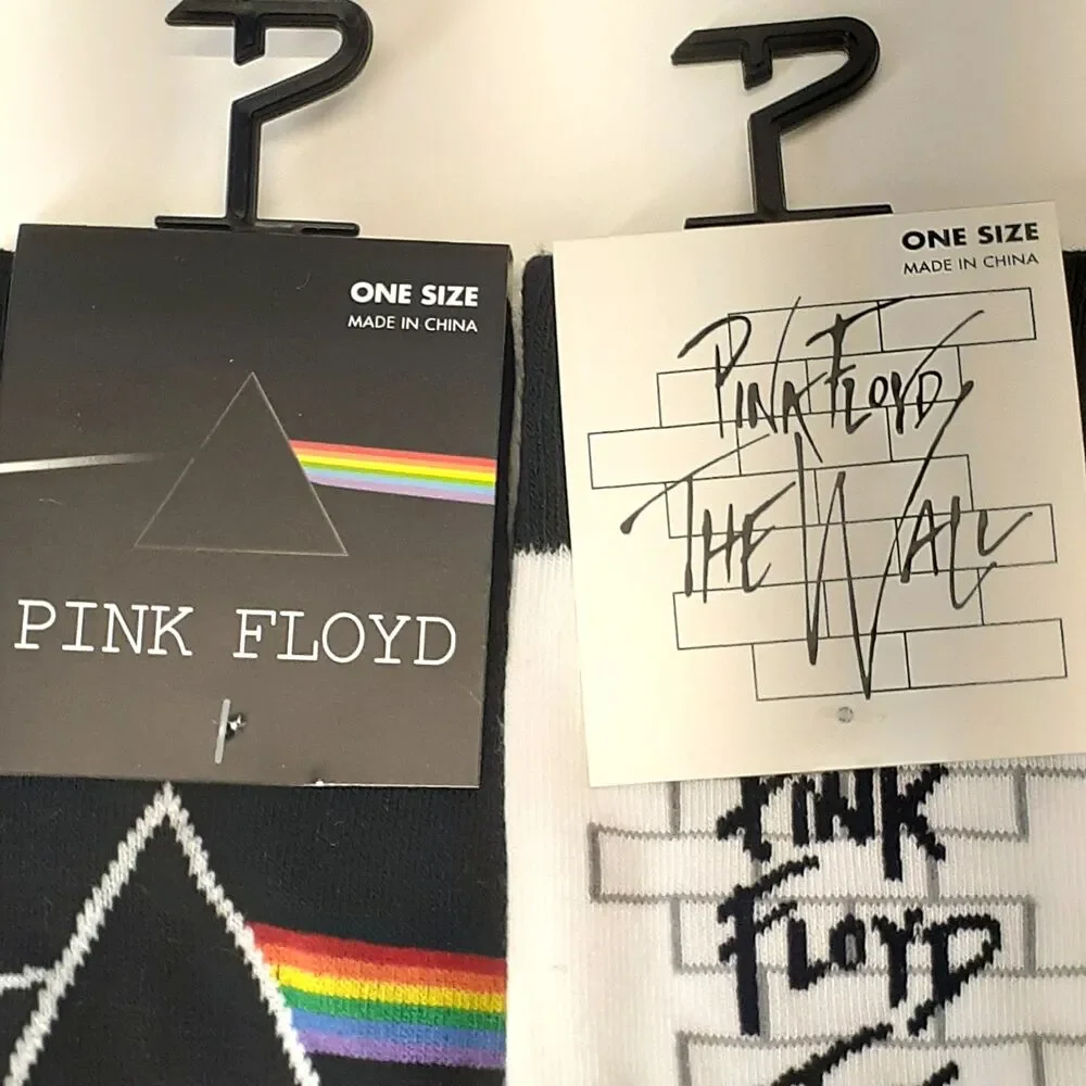 Pink Floyd The Wall Music Rock Band Novelty 2 Pair Adult Men Crew Size 6-12 NWT
